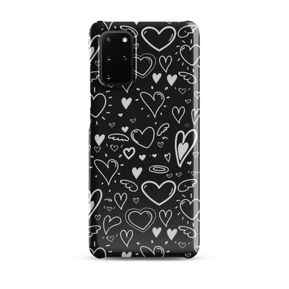 Black and White Hearts - Snap Case