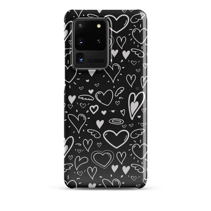 Black and White Hearts - Snap Case