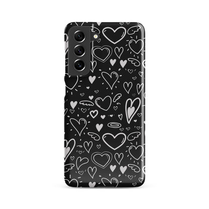 Black and White Hearts - Snap Case