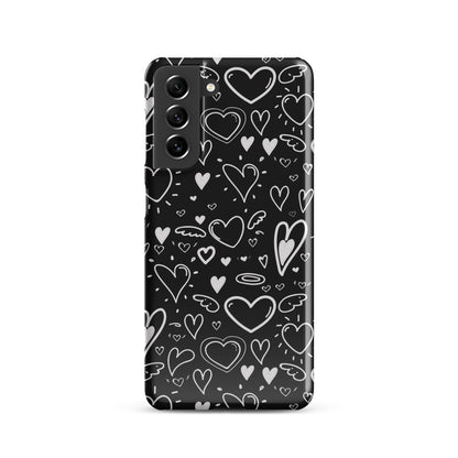 Black and White Hearts - Snap Case