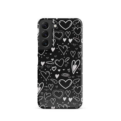 Black and White Hearts - Snap Case