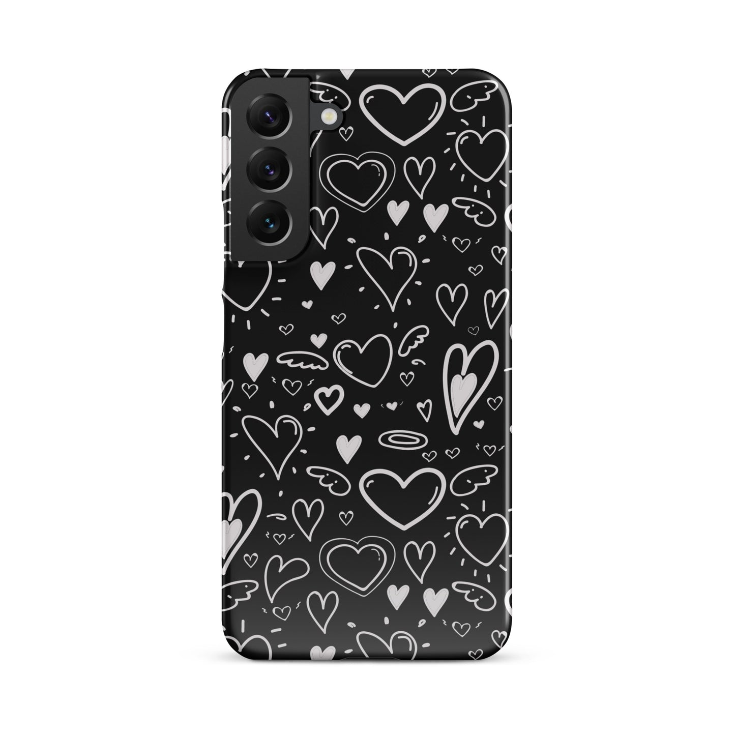 Black and White Hearts - Snap Case