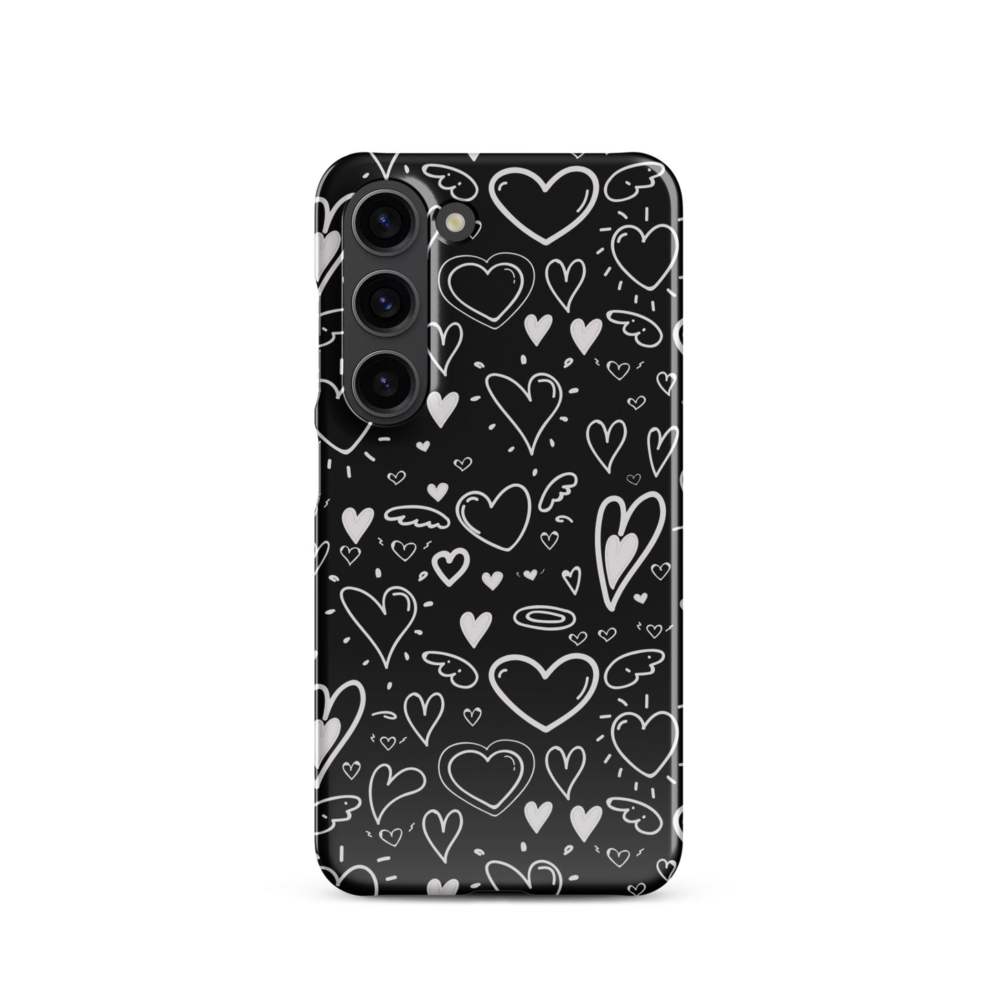 Black and White Hearts - Snap Case