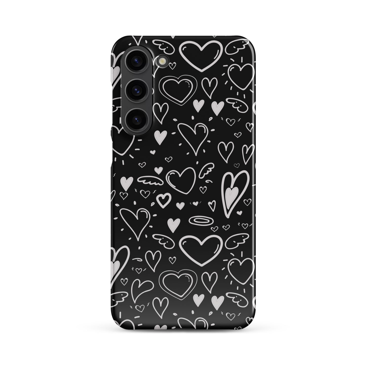 Black and White Hearts - Snap Case