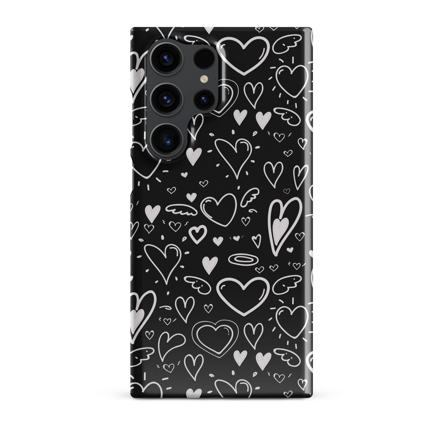 Black and White Hearts - Snap Case