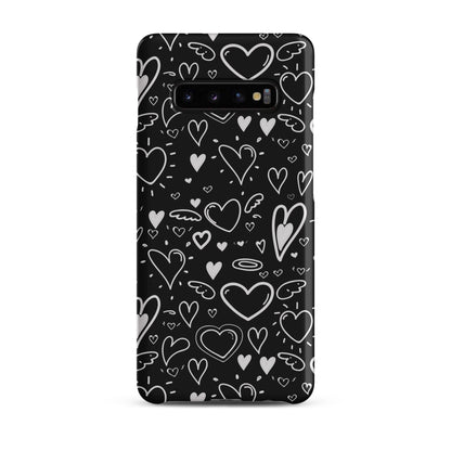 Black and White Hearts - Snap Case