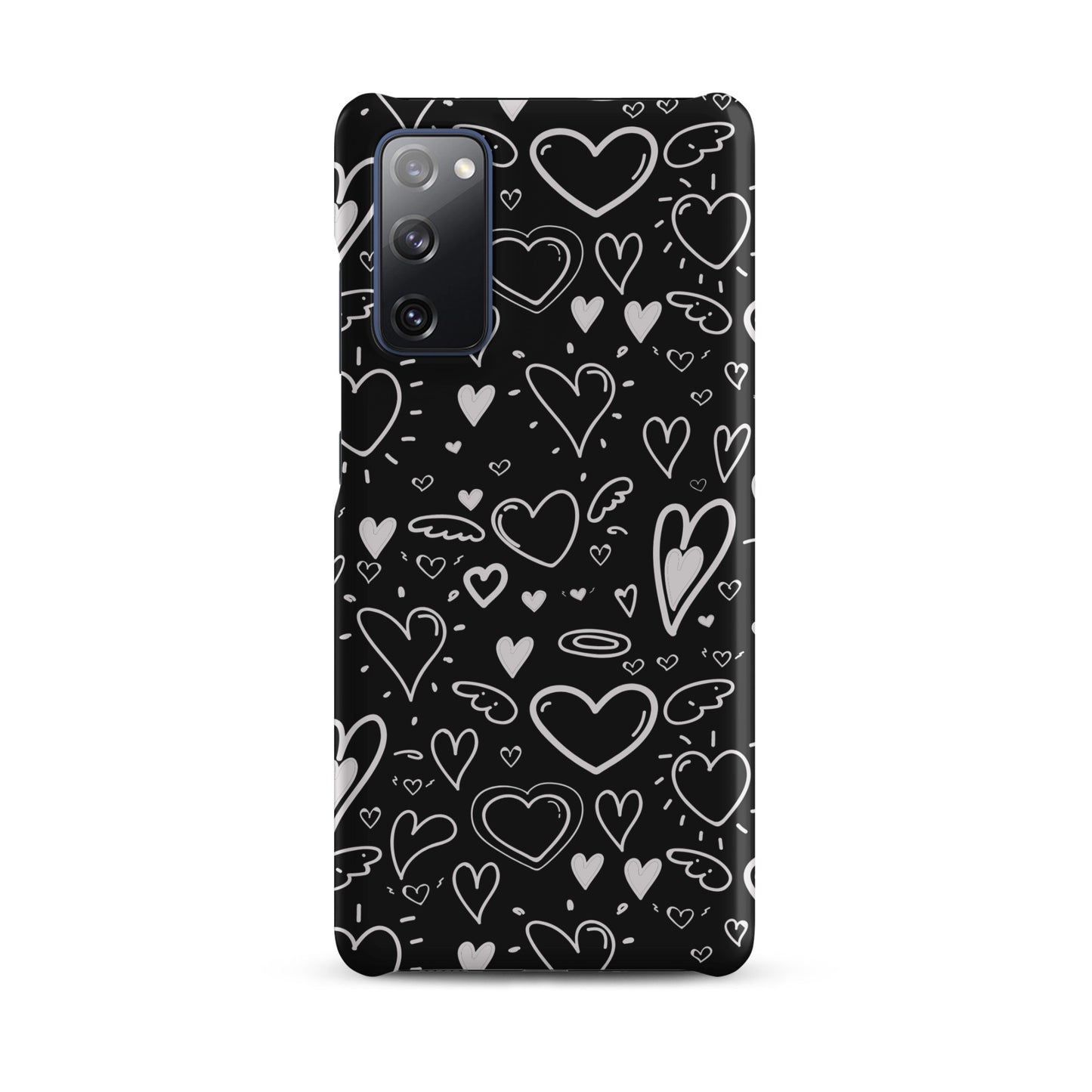 Black and White Hearts - Snap Case