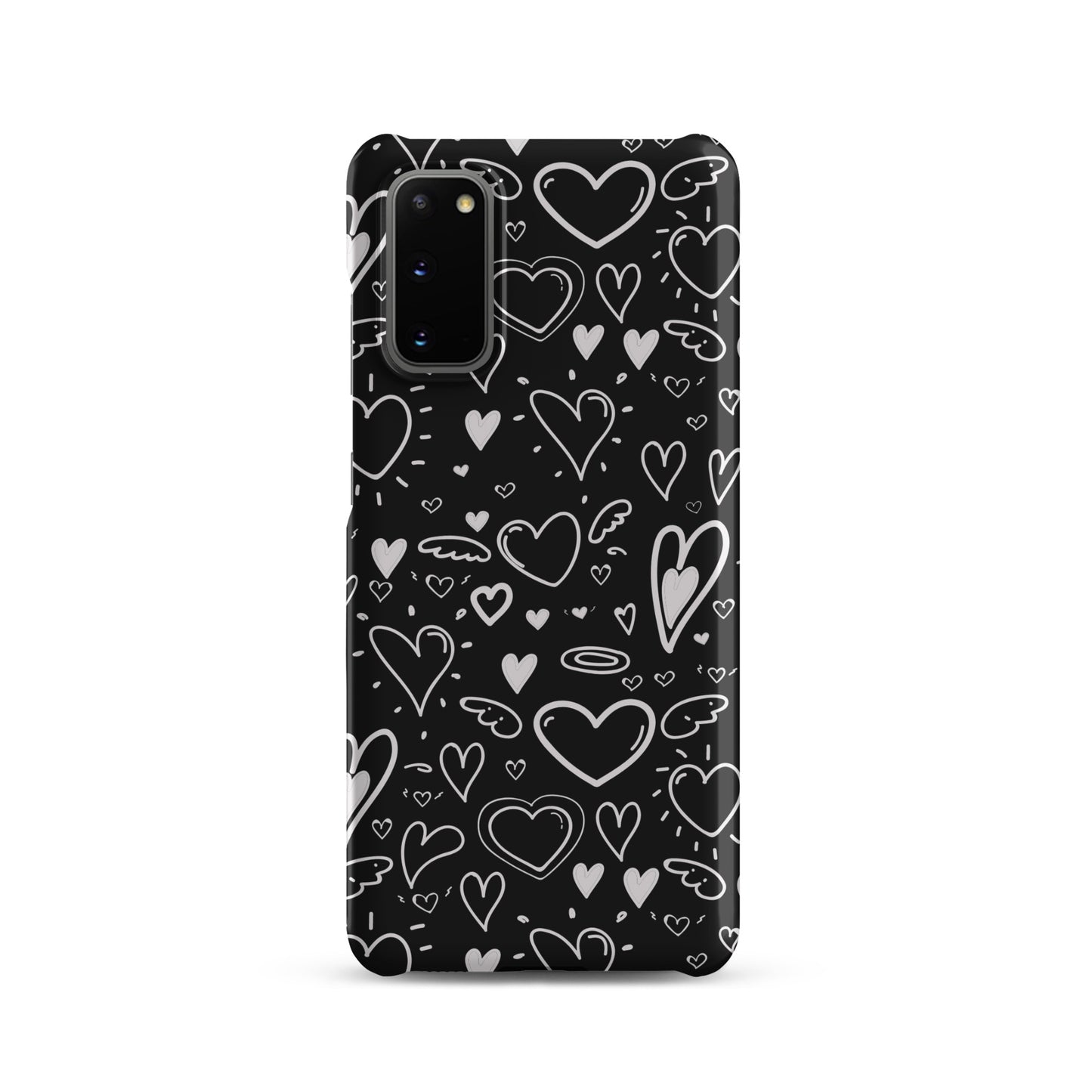 Black and White Hearts - Snap Case