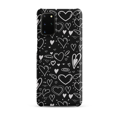 Black and White Hearts - Snap Case