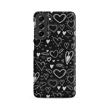 Black and White Hearts - Snap Case