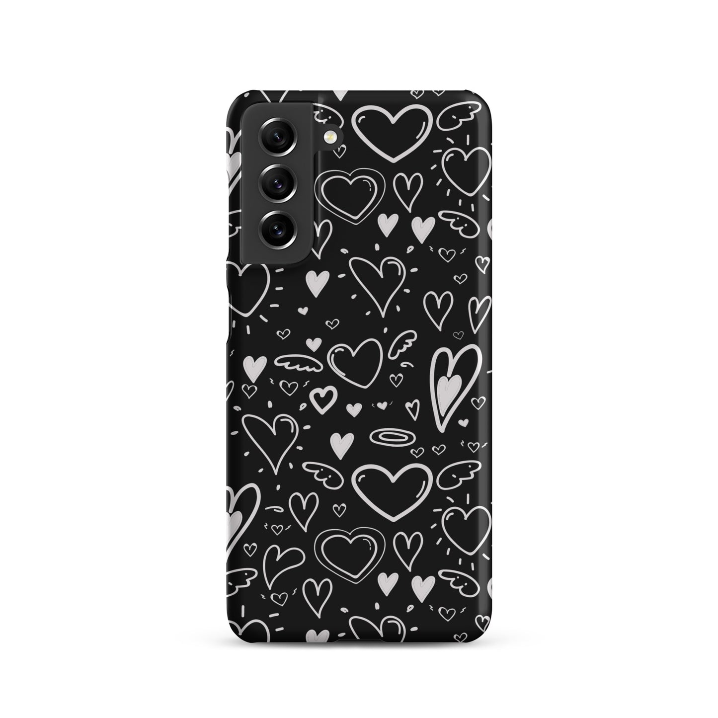 Black and White Hearts - Snap Case