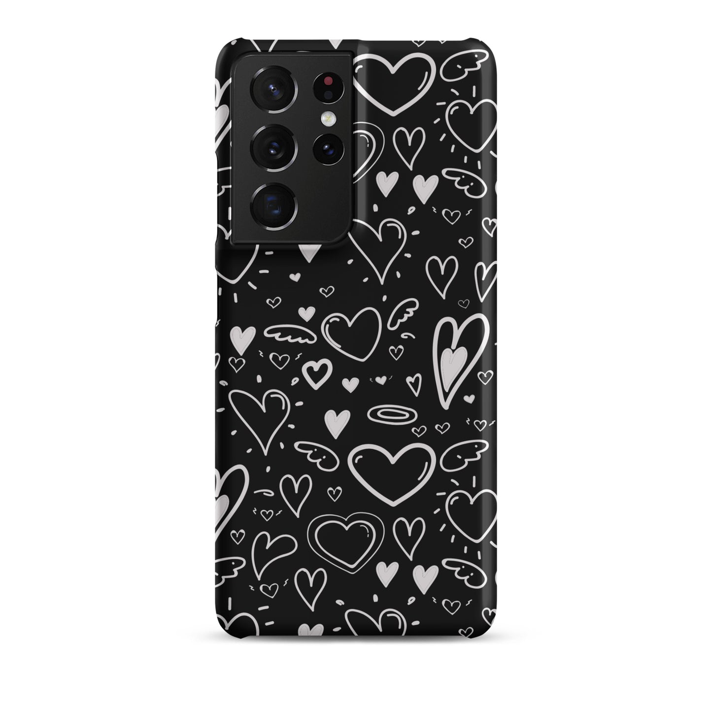 Black and White Hearts - Snap Case