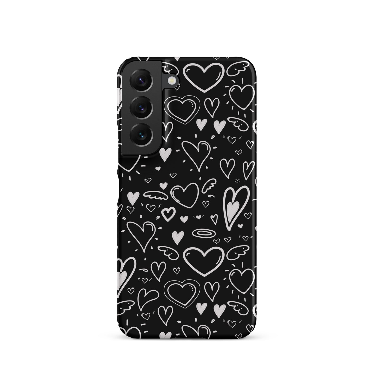 Black and White Hearts - Snap Case