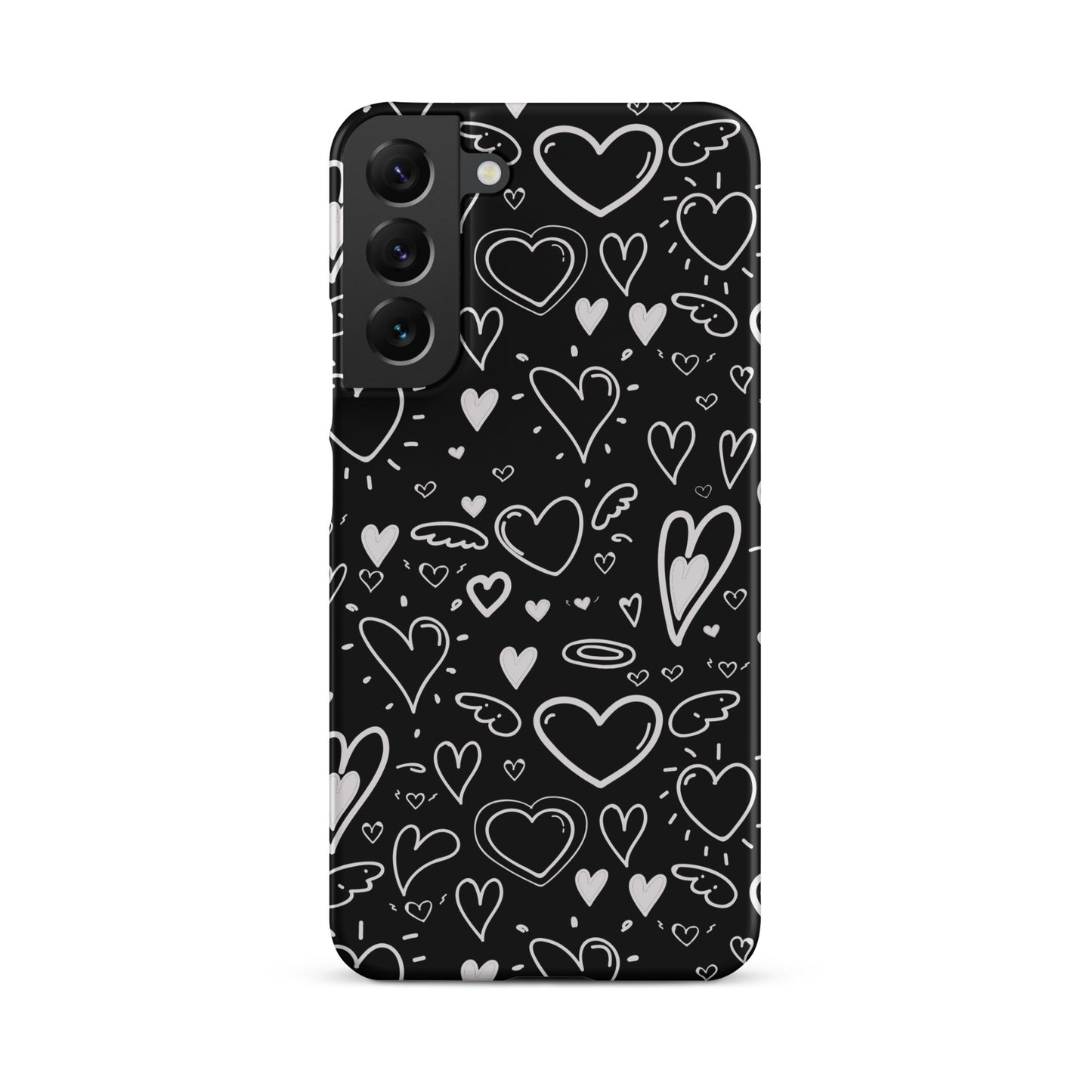 Black and White Hearts - Snap Case