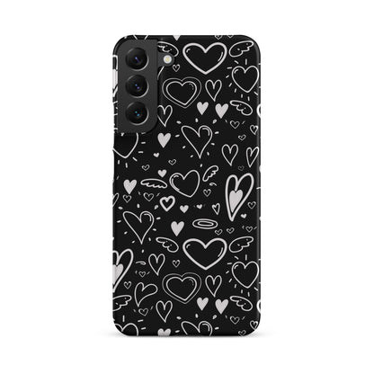 Black and White Hearts - Snap Case