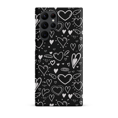 Black and White Hearts - Snap Case