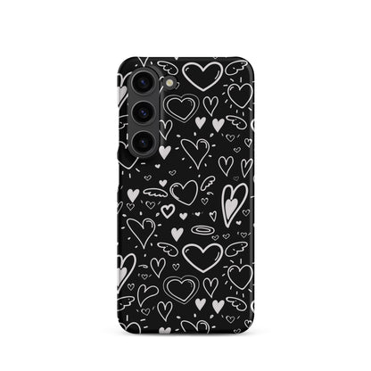 Black and White Hearts - Snap Case