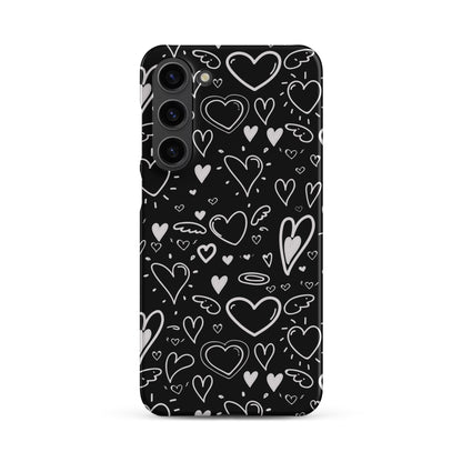 Black and White Hearts - Snap Case